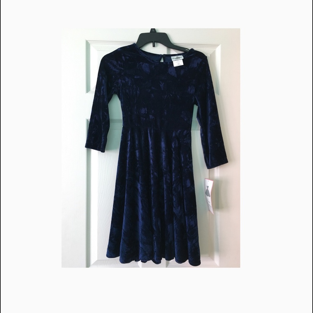 Velvet, Navy Dress- Never worn, with tag!